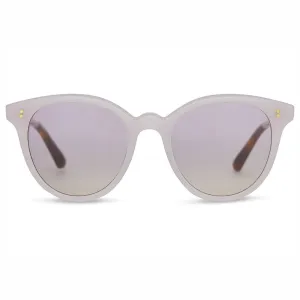 Aaryn Womens Milky Lilac Frame Purple Peach Gradient Lens Round Sunglasses - 10013989
